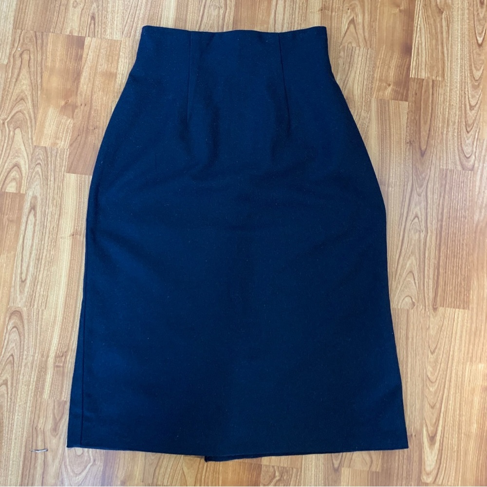 Custom blue wool skirt size 6